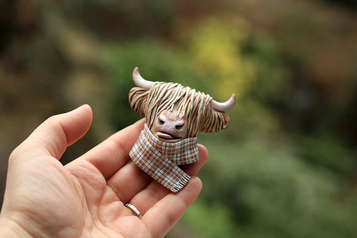 Highland Coo Brooch 11