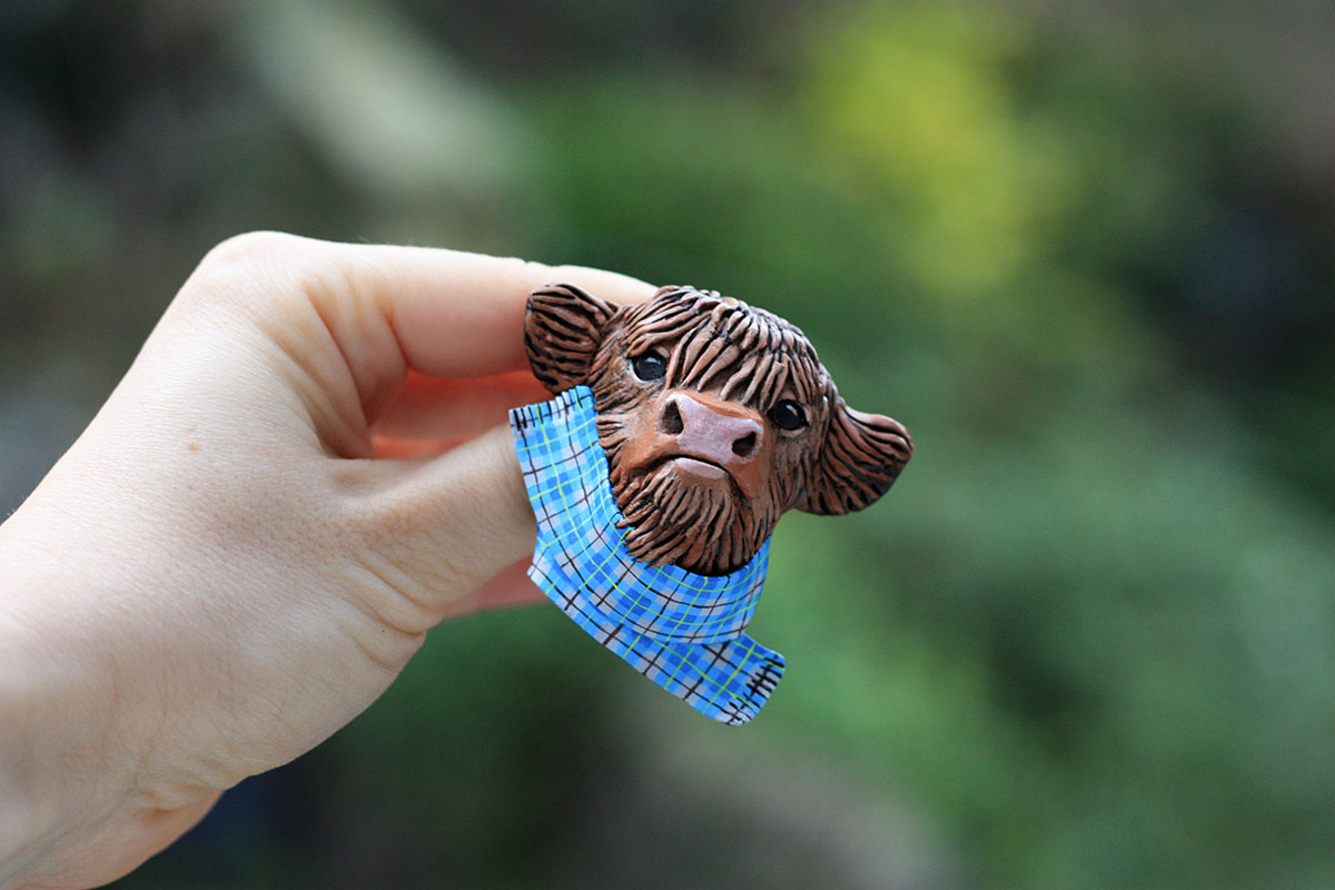 Highland Coo Brooch 9